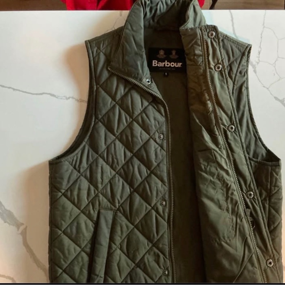 Barbour Olive Quilted Gilet